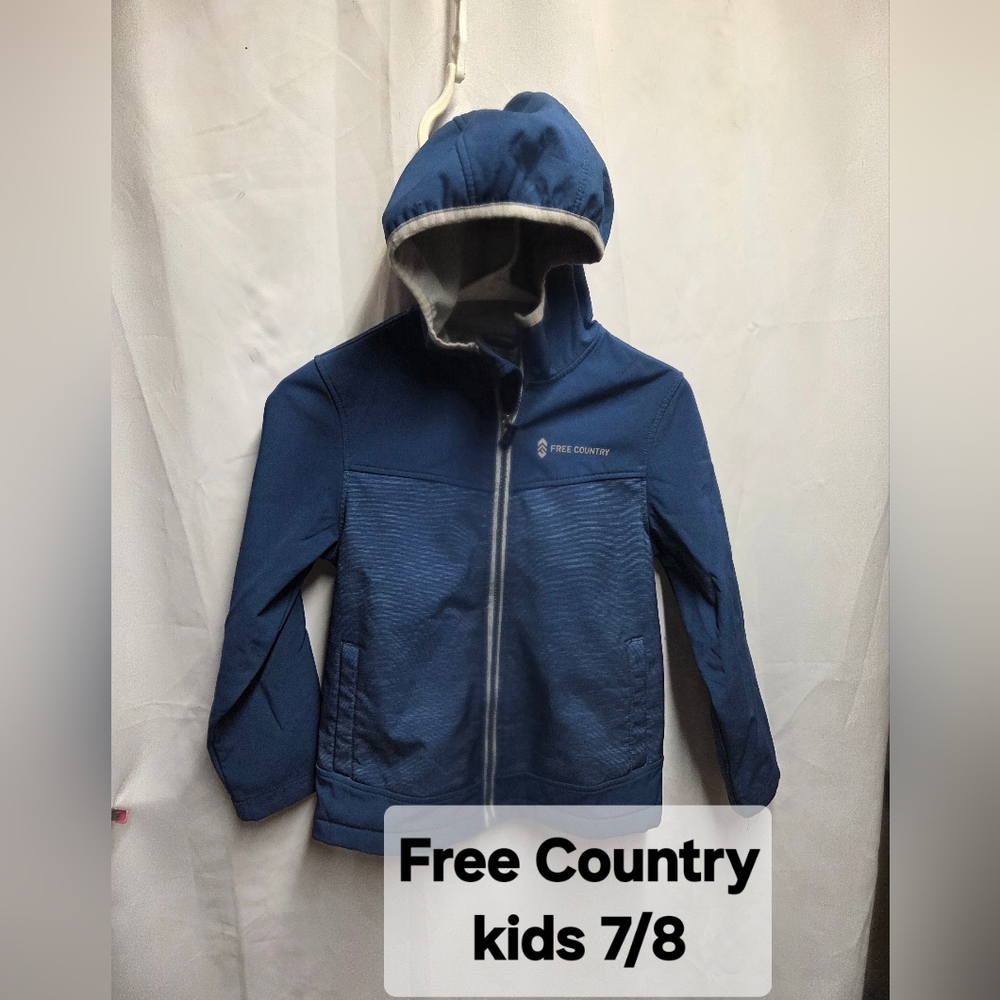 Free Country Navy Hooded Jacket